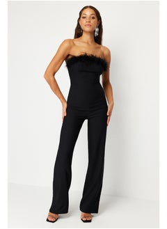 Buy Black Wide Leg Woven Otrish Jumpsuit TPRSS24TU00006 in Egypt