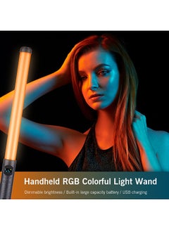 Buy 20W Handheld RGB Colorful Light Wand LED Photography Light Bi-color Temperature 3000K-6500K/ 3000K-6000K Dimmable Brightness in Saudi Arabia