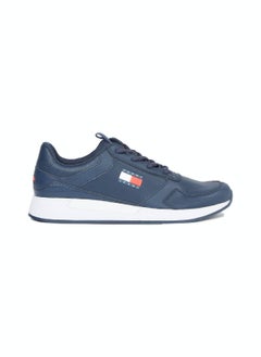 Buy Men's Essential Badge Flexible Runner Trainers -  Leather mix upper, Navy in UAE