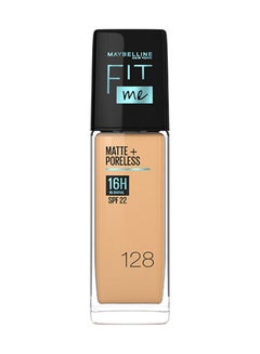 Buy Maybelline New York Fit Me Matte & Poreless Foundation 16H Oil Control with SPF 22 - 128 in UAE