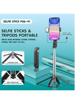 Buy Selfie Tripod Stick with Light, Phone Holder Lightweight Tripod Stand, Remote Control Stable Stand , Extendable Tripod , Phone Holder for Tiktok Vlog Youtuber Video Recording in Saudi Arabia