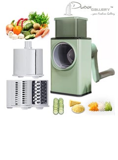 Buy Rotary Cheese Grater Large 4 in 1 Manual Round Mandoline Heavy Duty Storm Slicer Grater for Vegetables Slicer in UAE