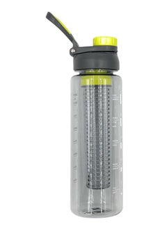 Buy Leakproof Plastic Bottle with Infuser Chamber Detox Drink Water Bottle Durable Fruit Tea Infuser Wide Mouth Opening 1000 ML Ideal for Home Office Travel Gym Yoga Running Exercise Summer Grey in UAE