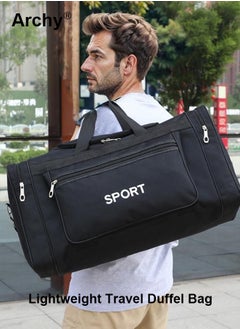 Buy Lightweight Travel Duffel Bag Unisex Large Capacity Wear-resistant Oxford Fabric in UAE