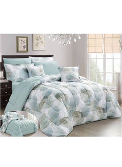 Buy 8-Piece Comforter Set Two-Sided Microfiber Double King Size 240x260 in Saudi Arabia