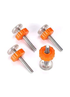 Buy Rongrong 4 Packs Pressure Mounted Baby Gates Threaded Spindle Rods, Walk Thru Gates Accessory M10 x 10MM Screw Bolts Kit for Baby Gates Stair Gates Dog Gate Pet Gates (Orange) in Saudi Arabia