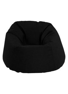 Buy Chair | Round Bean Bag Linen - Black in Saudi Arabia