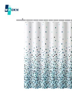 Buy Waterproof Shower Curtain, Quick-drying Shower Curtain Set with Hooks, Bathroom Shower Curtain Set 180*200 cm, Durable, Washable in Saudi Arabia