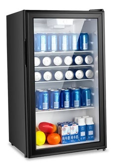 اشتري Multi-Functional Fridge with 90L Capacity, Adjustable Temperature Levels, LED Light For Beverages and Vegetables DLC-32490 - Black في الامارات