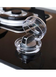 Buy 4pcs gas stove cover transparent child safety for gas buttons and burner protection lock in Egypt