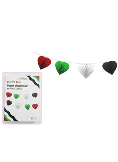 Buy UAE Paper Heart Decoration Set Elevate Your Celebration with 12pcs of 4m x 10cm Elegance in UAE