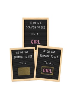 اشتري Its A Girl Letter Board Gender Reveal Scratch Off Scratcher Lottery Tickets Cards Family Friends 25 Pack في الامارات