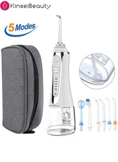 Buy Upgraded 5 Mode Cordless Dental Water Flosser White in UAE