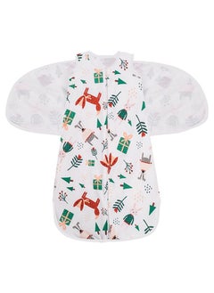 Buy Baby Swaddle Wrap with Zipper and Adjustable Wings 100% Breathable Cotton Sleep Sack for 0-12 Months Newborn Baby in Saudi Arabia