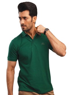 Buy Men's Comfortable Basic Green Polo T-Shirt in UAE