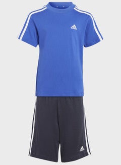 Buy Essentials 3-Stripes Tee And Shorts Set in UAE