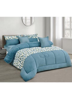 Buy Queen Comforter Set 6 Pieces Bed in A Bag Queen Comforters Queen Size,Complete Bedding Sets with Comforter, Flat Sheet, Fitted Sheet and Pillowcases Shams(TYH-009) in Saudi Arabia