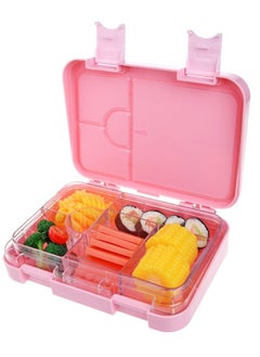 Buy Square Sealed Lattice Portable Lunch Box Pink in Saudi Arabia