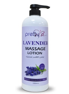 Buy Face & Body Moisturizer Massage Lotion Lavender 1000ml in UAE
