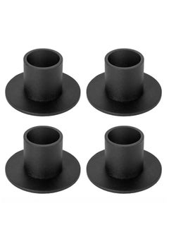 Buy Candle Holders Black Retro Candlestick Holder Farmhouse Decor for Home Wedding Party Anniversary Housewarming Gifts for Women Men (4 Pcs) in UAE