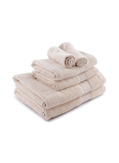 اشتري Essential 6 Pieces Towel Set - Beige في الامارات