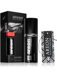 Buy Air Freshener Car Perfume 50 ML Silver in UAE
