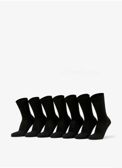 Buy Men Solid Calf Length Socks - Set of 7 in Saudi Arabia