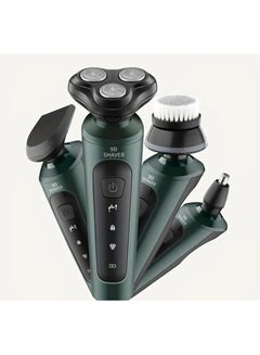 Buy Head Shavers for Men 9D, 4 in 1 Head Shavers for Bald Men Wet&Dry Waterproof, Electric Shavers Men Cordless Rechargeable Mens Shaver, Electric Razor, Mens Grooming Kits,Green in UAE