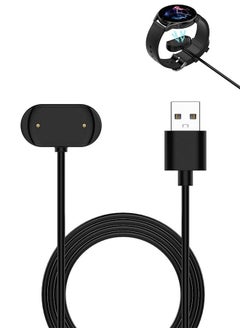 اشتري كابل شحن USB لساعة Amazfit GTR4/3، GTR4/3 Pro، GTS4/3، T-Rex2(A2169)، ملحقات الساعة الذكية بحامل شحن مغناطيسي، 1 متر أسود في السعودية