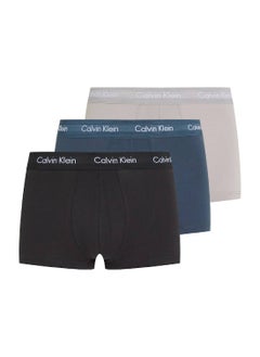 Buy Men's  3 Pack Low Rise Trunks , Multicolour - Cotton in Saudi Arabia