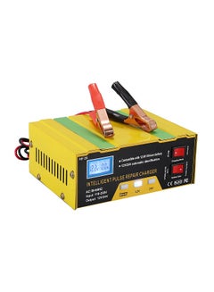 Buy 12V/24V Battery Charger Intelligent Pulse Repair Type Charger with Digital Display for Car Cell Motorcycle Battery EU Plug in Saudi Arabia