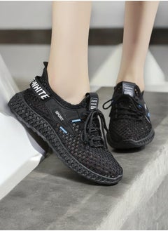 Buy Hollow Mesh Sneakers for Men and Women - Summer Casual Breathable Thin Athletic Shoes with Soft Bottom for Running, Couple Style Flying Woven Sports Shoes in UAE