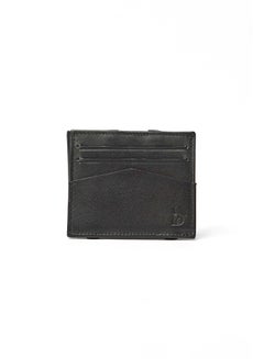 اشتري Fashionable Logo Embellished Genuine Leather Card Holder With Multiple Pockets في مصر