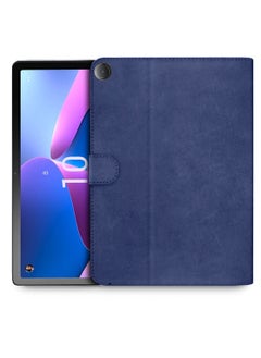 اشتري حافظة جلدية ذكية عالية الجودة مع حامل مغناطيسي لجهاز Lenovo Tab M10 3rd Generation 4G 10.1 Inch 2022 Navy Blue في السعودية