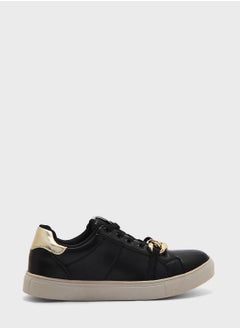 Buy Chain And Zip Detail Stacked Sole Sneaker in UAE