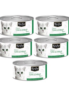 اشتري 5Pc Deboned Tuna And Shrimp Toppers Cat Wet Food 80g في الامارات