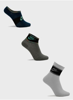 Buy 3 Pack Everyday Essential Reflective Socks in UAE