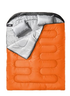 Buy Double Sleeping Bag for Adults Mens with Pillow, XL Queen Size Two Person Sleeping Bag for All Season Camping Hiking Backpacking 2 Person Sleeping Bags for Cold Weather & Warm in Saudi Arabia