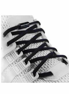 اشتري Elastic No Tie Shoe Laces For Adults,Kids,Elderly,System With Elastic Shoe Laces(2 Pairs), 02-black, X-Large في السعودية