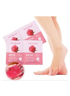 اشتري Rose Crystals Jelly Pedicure Relaxing Bath Sea Salts SPA, Organic Foot Bath Salt Foot Spa Jelly Foot Soak Moisturizing Soothes Relieve Exfoliating Soft Feet في الامارات