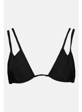 اشتري Women 1 Piece Non Padded  Bikini Top, Black في الامارات