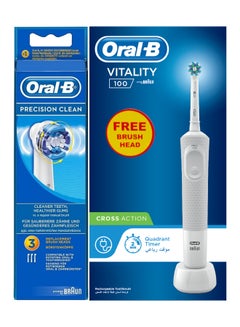 Buy Vitality D100 Box Crossaction Rechargeable Toothbrush + Eb 20 2+1 Brush Head Bundle in UAE