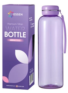 Buy Tritan Water Bottle for Kids School Gym Office Outdoor Water Bottle Sports Exercise Travel BPA Free Leak Proof Purple – 650 ml in UAE