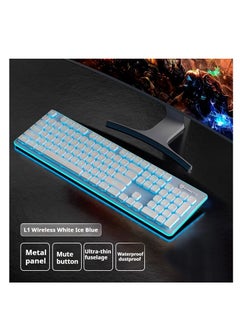 Buy 104 Keys Keyboard Mechanical, Wireless 2.4G LED RGB Backlit Keyboard with Numeric Keypad, for PC Laptop Game Office in Saudi Arabia