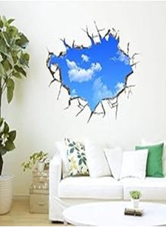 Buy 3D Through-Wall Blue Sky Wall Stickers Wall Decals for Ceiling Living Room Bedroom in Egypt