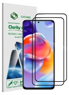 Buy 2 Pack For Xiaomi Redmi Note 11 Pro Screen Protector Tempered Glass Full Glue Back in UAE