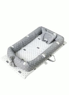 اشتري Portable Anti-Pressure Crib Foldable Baby Nest Baby Bassinet for Bed Baby Lounger Breathable & Cotton Co-Sleeping Baby Bed Portable Crib for Napping and Traveling في السعودية