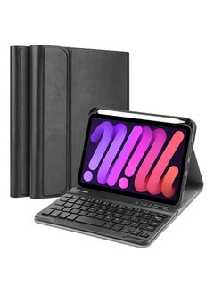 Buy iPad Mini 6 Keyboard Case 2021, with Magnetically Detachable Wireless Keyboard and Pencil Holder for 8.3 Inch iPad Mini 6th Generation -Black in Saudi Arabia