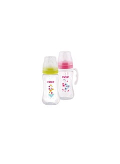 Buy Pp 2Pcs Feeding Bottle 270ml + Handle 1Pack- 2Pcs in UAE