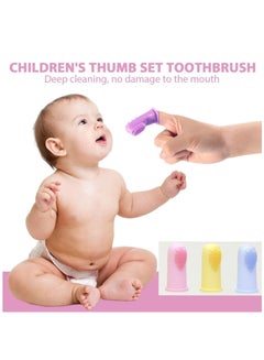 Buy Baby Finger Toothbrush with Cases Soft Massaging Bristles Ergonomic Design in Saudi Arabia
